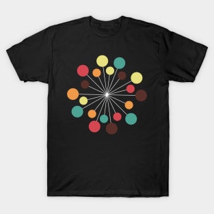 Retro mid century circles design T-Shirt